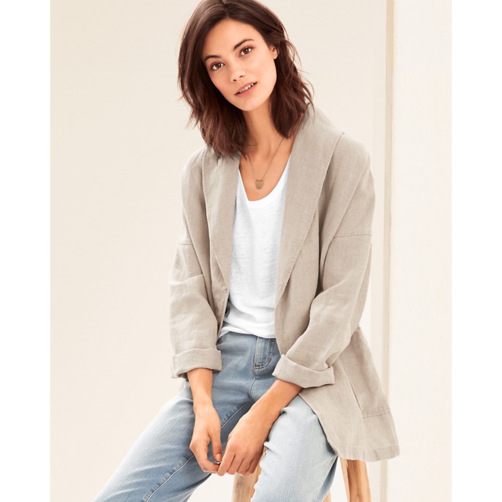 Nwt Eileen Fisher Organic Linen Jacket